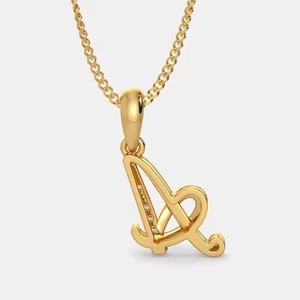 Pendentif classique en or et diamants pour femme, un bijou raffiné pour un cadeau d'anniversaire de mariage avec un design élégant et intemporel - Product Image 2