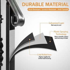 Matte Black Outdoor 4-<b>Level</b> Iron Handrail Replace 22762521 Assistive Devices - Product Image 2
