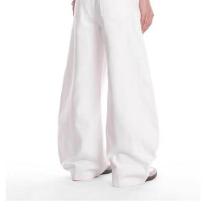 Pantalones Casuales de Moda Personalizados, Transpirables, Holgados, de Pierna Ancha, Cintura Elástica, de Lino y Algodón para Mujer - Product Image 2