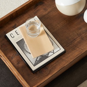 Premium Designer Wooden Serving <b>Tray</b> Extra Large Solid Wood Butler Ottoman Platter Made with High End Material - Product Image 1