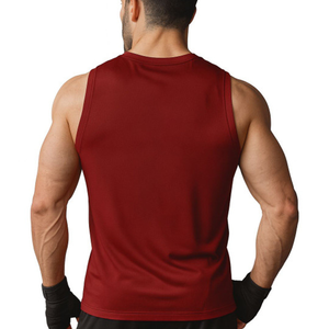 Solid Color Breathable Tank Top Custom Logo Ribbed Vests Knitted Fitness Gym Stringer <b>Singlet</b> <b>for</b> <b>Men</b> training workout session - Product Image 2