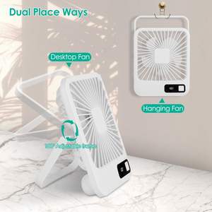 Mini Rechargeable Battery Powered Desktop <b>Cooling</b> <b>Fan</b> Strong Airflow Quiet Travel <b>Fan</b> Speed Adjustment Portable Wearable <b>Fans</b> - Product Image 5