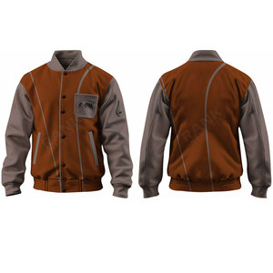 Chaqueta de Invierno Personalizada al por Mayor para Hombre, Chaqueta Letterman de Alta Calidad con Cuello Alto, MOQ Bajo - Product Image 6
