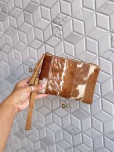 Bracelet en cuir de fourrure de vachette à motifs occidentaux pour femmes élégantes pochette portefeuille patchs personnalisés petits portefeuilles de tous les jours - Product Image 2