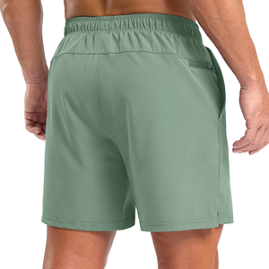 Shorts de course pour hommes de qualité supérieure, séchage rapide, polyester et élasthanne, avec poche zippée, logo personnalisé OEM, fournisseur en gros - Product Image 4