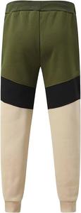 Ensemble de survêtement pour homme avec sweat-shirt à capuche colorblock et pantalon de jogging, motif chevron vert olive, noir et beige, OEM Sports - Product Image 6