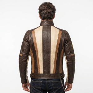 Men Leather <b>Jacket</b> Professional Style Leather Outerwear Comfortable Fit Durable Material Classic Design For Casual Wear Travel - Product Image 5