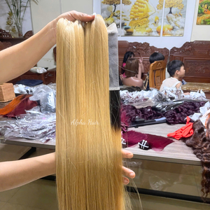 Extensiones de cabello liso de hueso virgen de extremo grueso fuerte pelucas de encaje Full HD sin enredos sin pegamento peluca Frontal paquetes de cabello humano - Product Image 5