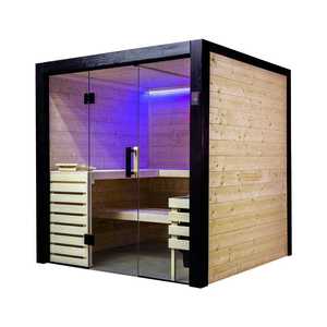 Nouveau sauna familial FAMILY-M-S pour 3-4 personnes, intérieur, avec façade en verre - Product Image 4