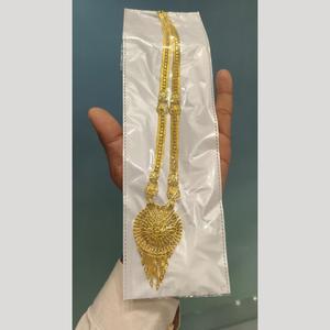 ชุดเครื่องประดับเจ้าสาวแบบยาว JeweleMarket Royal Forming Designer ประกอบด้วยสร้อยคอและต่างหู ทำจากโลหะผสมสังกะสี ชุบทอง ดีไซน์คลาสสิก สวยงาม - Product Image 1