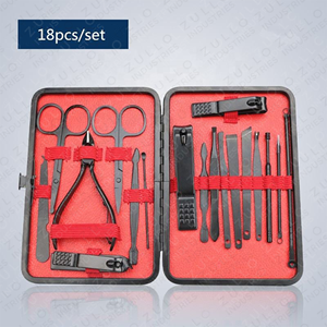 Best Quality Black Stainless Steel Nail Care Kit Professional Manicure <b>Pedicure</b> <b>Set</b> Custom Color Wholesale OEM - Product Image 3
