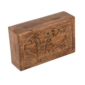 Caja de Almacenamiento Estilo Vintage, Cofre de Madera Bohemio, Caja de Almacenamiento Tallada Tradicional, Cofre de Recuerdos Estilo Campestre - Product Image 2