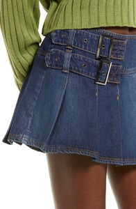 กระโปรงยีนส์สั้นคุณภาพสูงแบบสั่งทำพิเศษสำหรับผู้หญิงและเด็กผู้หญิง กระโปรงมินิสั้นสำหรับฤดูร้อน เซ็กซี่  ชุดเดรสยีนส์สั้น  กระโปรงแฟชั่นสตรีท - Product Image 4