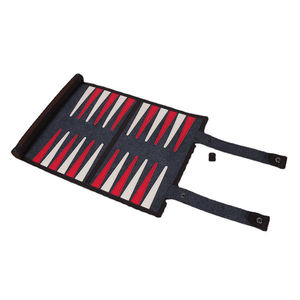 Jeu de backgammon pliable avec pions rouges et blancs, plateau de jeu en plastique pour jouer en intérieur et en extérieur - Product Image 3