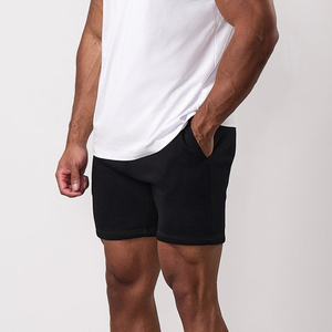 Shorts de sport décontractés pour homme en polyester/coton respirant à séchage rapide avec cordon de serrage, couleur unie, tendance - Product Image 6