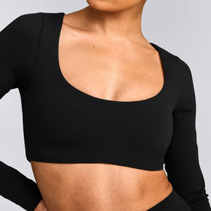 Camiseta Deportiva de Manga Larga, Corte Atlético, Transpirable, Tejida, 100% Poliéster, Alto Contenido de Elastano, Color Sólido, Secado Rápido - Product Image 3