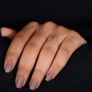 Open Diamond Eternity <b>Ring</b> Minimalist <b>Adjustable</b> Diamond Band Dainty Stacking <b>Ring</b> for Women Gold Jewelry - Product Image 5