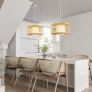 Premium Woven Rattan Pendant <b>Light</b> Rustic Contemporary Appearance for Residential Commercial Lighting Applications - Product Image 4