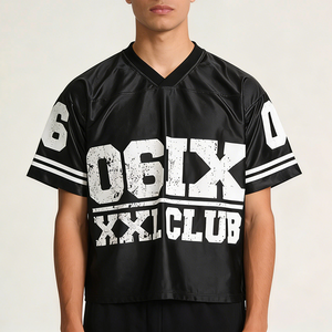 Camiseta de fútbol americano para hombre y mujer, diseño para aficionados, malla, bordado personalizado, camisetas de fútbol. - Product Image 1