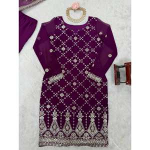 Belles robes de soirée Party Wear Top avec bas et Dupatta - Product Image 1