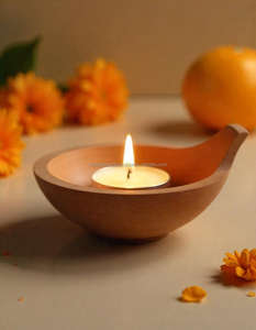 Mejore las vibraciones del festival con soporte de vela Diya de madera bellamente diseñado para la decoración del hogar de Diwali y ocasiones culturales - Product Image 6
