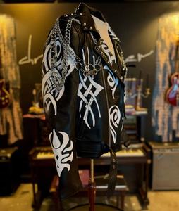 Chaqueta de cuero de moda para hombre para deportes de ciclo de motor al aire libre tallas grandes cierre de cremallera reversible invierno adecuado en todos los tamaños - Product Image 2