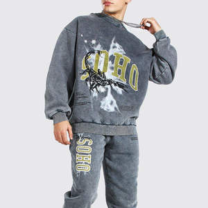 Conjunto de Dos Piezas de Sudadera y Pantalones Deportivos Sólidos de Colores Personalizados para Hombre, Ligeros, Ecológicos, Transpirables, para Invierno - Product Image 3