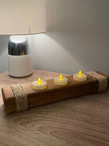 Rustic Wooden <b>Tea</b> <b>Light</b> Holder - Product Image 3