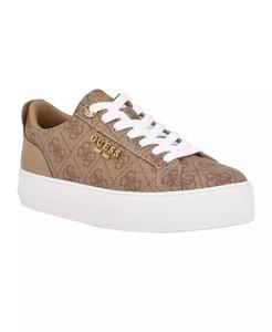 Genza Platform Lace Up Round Toe Sneakers para Mujer | GUESS - Product Image 1