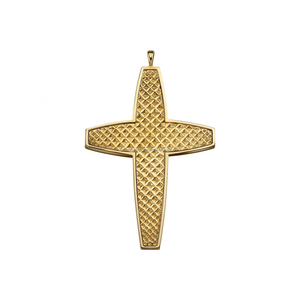 Pendentif en laiton croix avec finition plaquée or conception en relief véritable qualité colle cristaux incrustation pour église prix de gros - Product Image 5