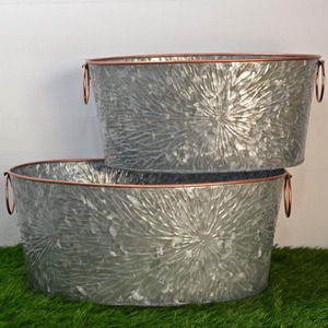 Nouvelle jardinière en fer galvanisé au design contemporain pour la décoration intérieure et l'exposition de pots de fleurs décoratifs - Product Image 5