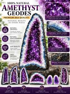 Natural <b>Crystal</b> Crafts Fengshui Power Energy Amethyst Cave <b>Cluster</b> Amethyst Geode <b>Cluster</b> From Brazil Office Store Feng Shui - Product Image 2