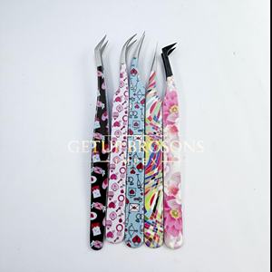 Extensiones de Pestañas de Volumen de 90 Grados con Aislamiento Antimagnético y Antiestático, Punta Plateada de 10mm con Revestimiento de Papel, Acero Inoxidable - Product Image 5