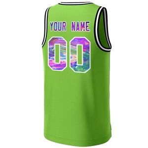 Sports World Wholesale Adultes Maillots de Basketball Impression par Transfert Thermique 100% Polyester Écologique Respirant Séchage Rapide - Product Image 3