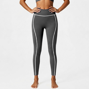Leggings de Yoga para Mujer al por Mayor de Alta Calidad, Tejidos en Spandex/Nylon, Transpirables, Sin Costuras, Estilo Urbano, Cintura Alta, Largo hasta el Tobillo - Product Image 4