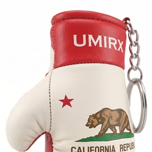 Llavero de mini guante de boxeo con bandera de California, diseño de oso, orgullo de Cali, guantes de boxeo, llavero, recuerdo, regalo, amuleto para bolso, logotipo personalizado - Product Image 2