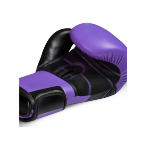 Purple PU Leather Boxing Gloves With <b>Velcro</b> Closure Breathable Training Gear For Adults 14 Years & Up Unisex Martial Arts Use - Product Image 3