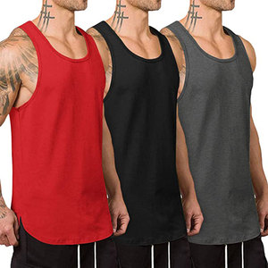 Débardeur de compression musculaire sans manches pour homme, sans étiquette, côtelé, coupe ajustée, avec encolure dégagée - Product Image 5