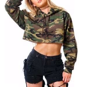 Sweat-shirt à capuche en molleton 100 % coton imprimé sur mesure pour femme, style streetwear, manches longues - Vente en gros - Product Image 5