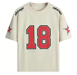 Camiseta Deportiva de Manga Corta con Estampado, 100% Poliéster, OEM, Jersey de Fútbol Americano de Alta Calidad, Logotipo Personalizado, Transpirable para Verano - Product Image 3