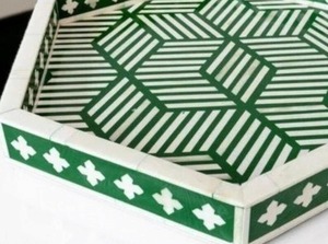 Best Selling Modern Handmade Resin <b>Tray</b> Home Decor Organizer for <b>Vanity</b> Desk Tabletop Available at Excellent Price - Product Image 3