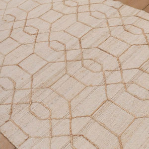 Alfombra de Yute Natural Tejida a Mano |   Alfombra Moderna con Diseño Abstracto |   Alfombra de Cáñamo Ecológica y Apta para Mascotas para Sala de Estar y Dormitorio - Product Image 2
