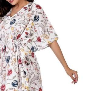 Robe kaftan en coton indien faite à la main, légère, style kimono, idéale pour la plage - Product Image 3