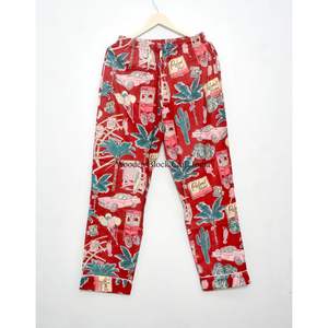 Conjunto de Pijama de Algodón Transpirable con Estampado Único y Estético, Camisa de Pijama Larga, Conjunto de Pijama Cómodo, Traje de Dormir Floral, Conjunto de Pijama de Verano - Product Image 2