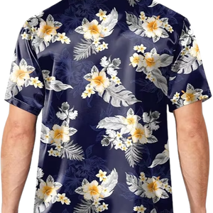 Mens Pajamas Set Silk Satin Sleepwear Short Sleeve Button Down <b>Pjs</b> Set 2 Piece Loungewear with Pockets - Product Image 3