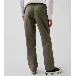 Pantalones de Uniforme Escolar Modernos, Corte Recto y Relajado, Color Caqui - Product Image 4