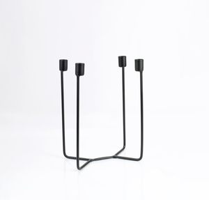 Rustic Black Candle Holder Set Handmade Metal Taper Stands Premium Wedding & Party Decor At Global Wholesale Export Supply - Product Image 4