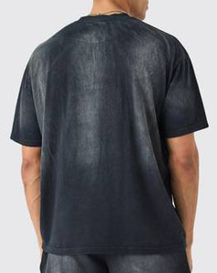 Camiseta de Hombre con Efecto Deslavado, 100% Algodón, Estilo Vintage, Oversize, Casual, Streetwear, con Logotipo Personalizado, Transpirable, de Alta Calidad, OEM - Product Image 5