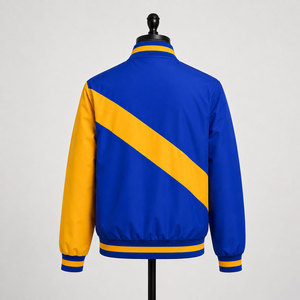 Veste universitaire personnalisée avec lettres grecques, bleu et or, coupe-vent pour fraternité, sororité, équipe universitaire, sports, baseball, streetwear - Product Image 4