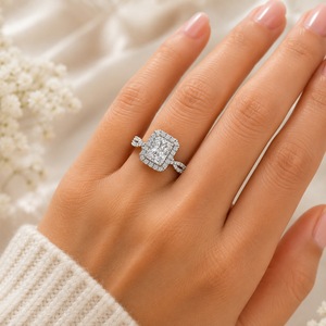 7.5 US Size Radiant Cut Lab Grown Diamond <b>Ring</b> 925 Silver 9kt, 14kt, 18kt Gold <b>Rings</b> for Women's Jewelry - Product Image 2
